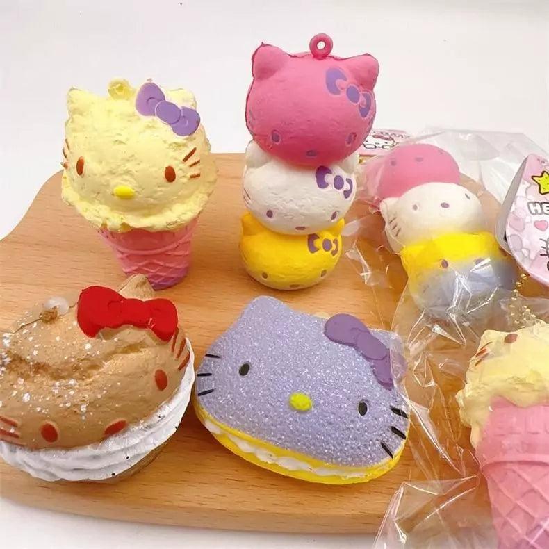 Hello Kitty Food Slow Rising Squishy Keychain