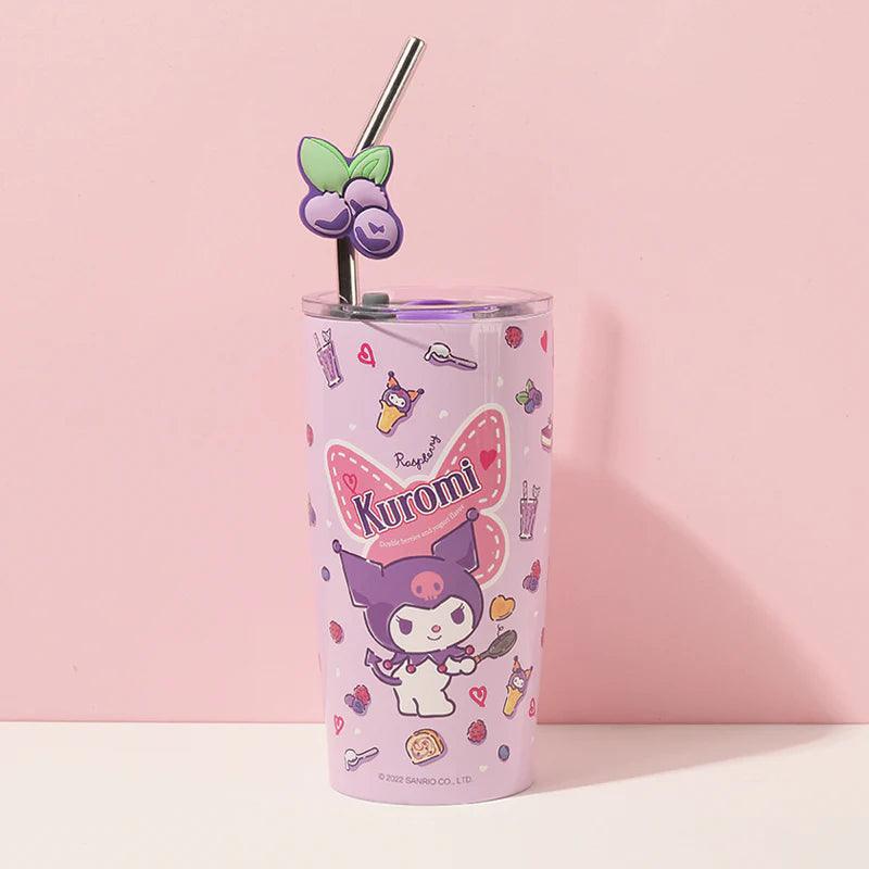 Sanrio Stainless Steel Tumblers with Lid and Straw