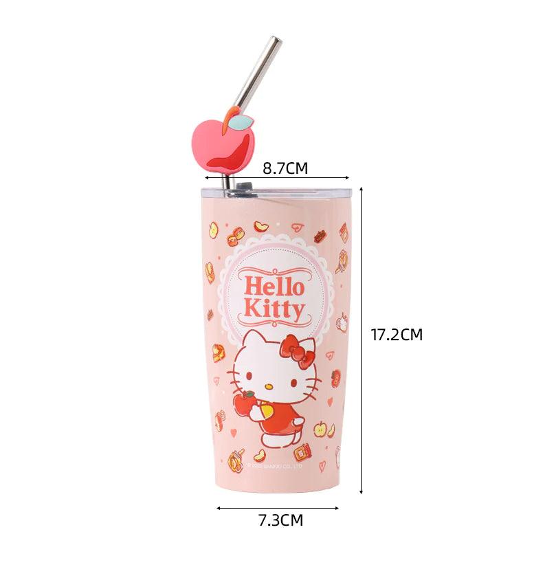 Sanrio Stainless Steel Tumblers with Lid and Straw