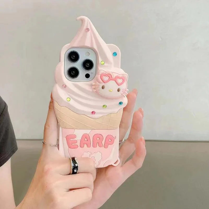 Pochacco/Hello Kitty Ice Cream Phone Case - Blind Box Mall
