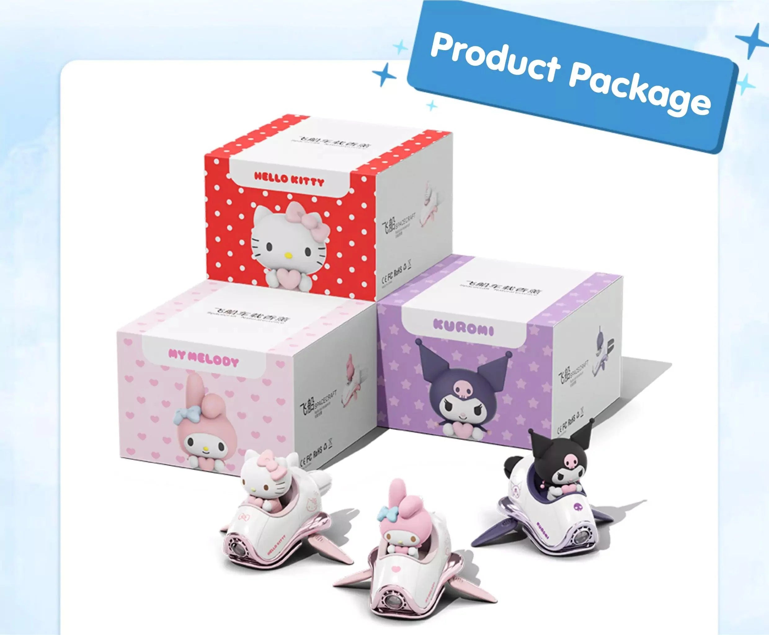 Sanrio Spaceship Car Air Freshener - Blind Box Mall