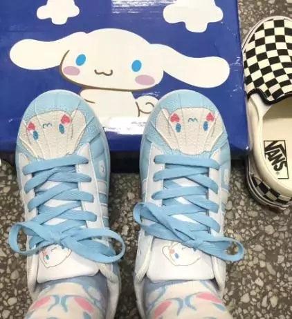 Cinnamoroll & Hello Kitty Kawaii Face Sneakers - Blind Box Mall