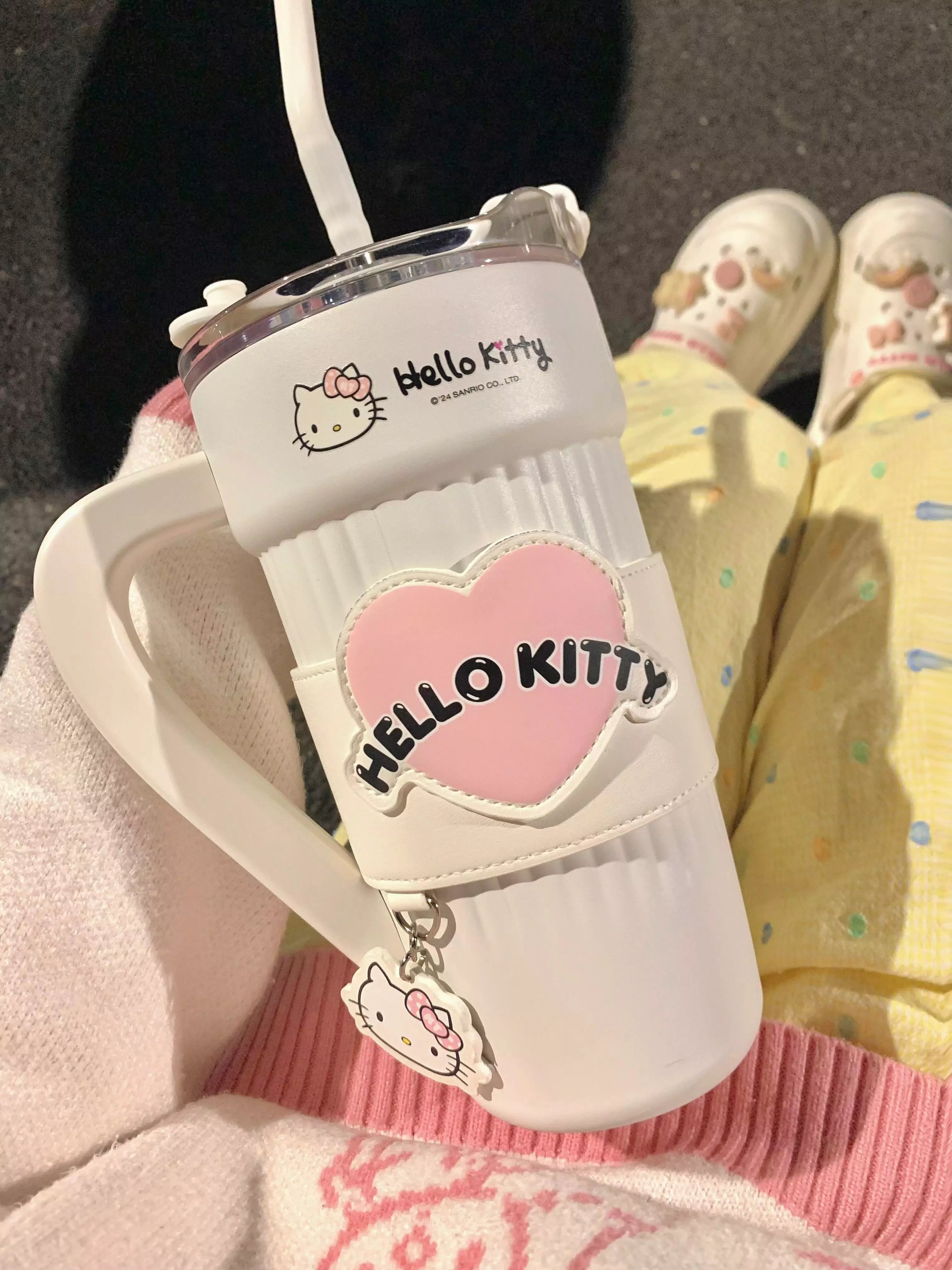 Sanrio Heart Sleeve Leak-proof Tumbler 40 Oz - Blind Box Mall