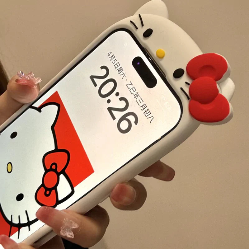 HelloKitty/My Melody Shape Silicone Phone Case - Blind Box Mall