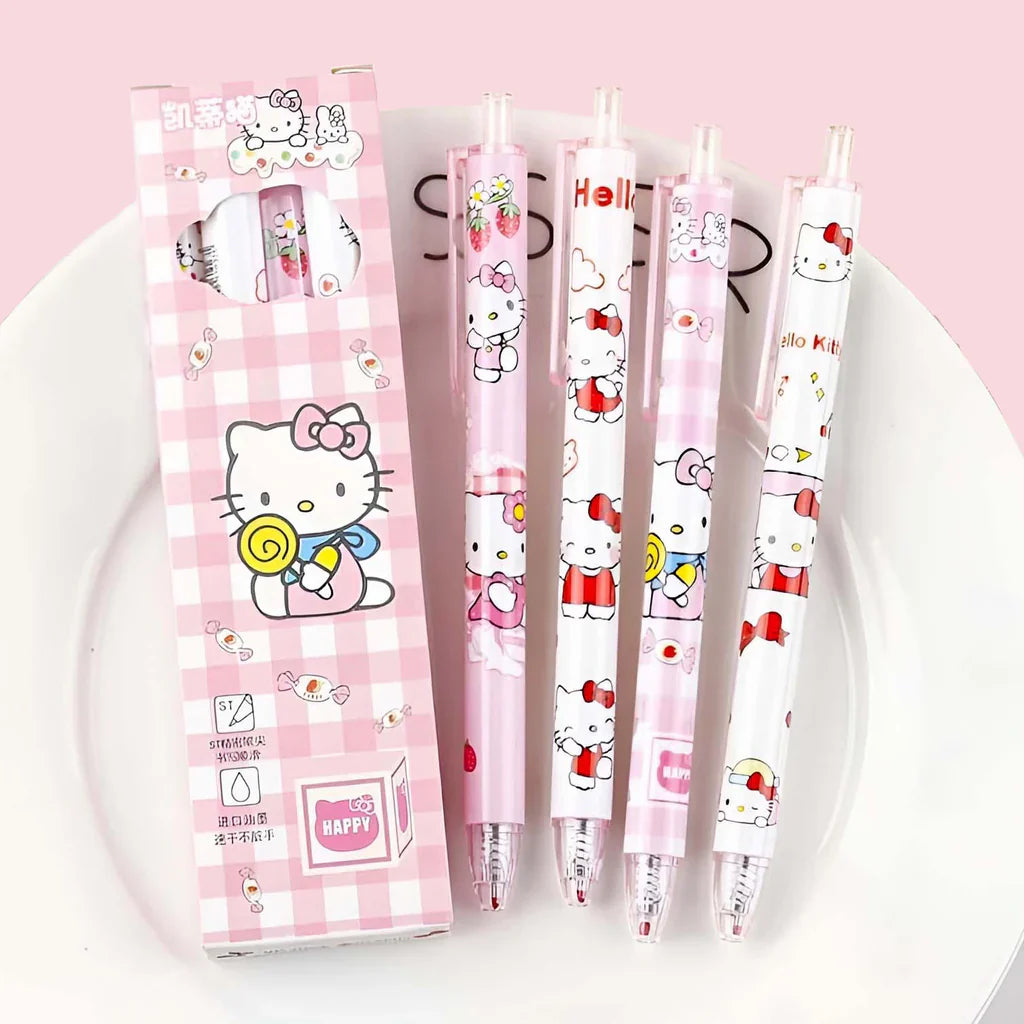 Sanrio Characters Black Gel Ink Pens Set