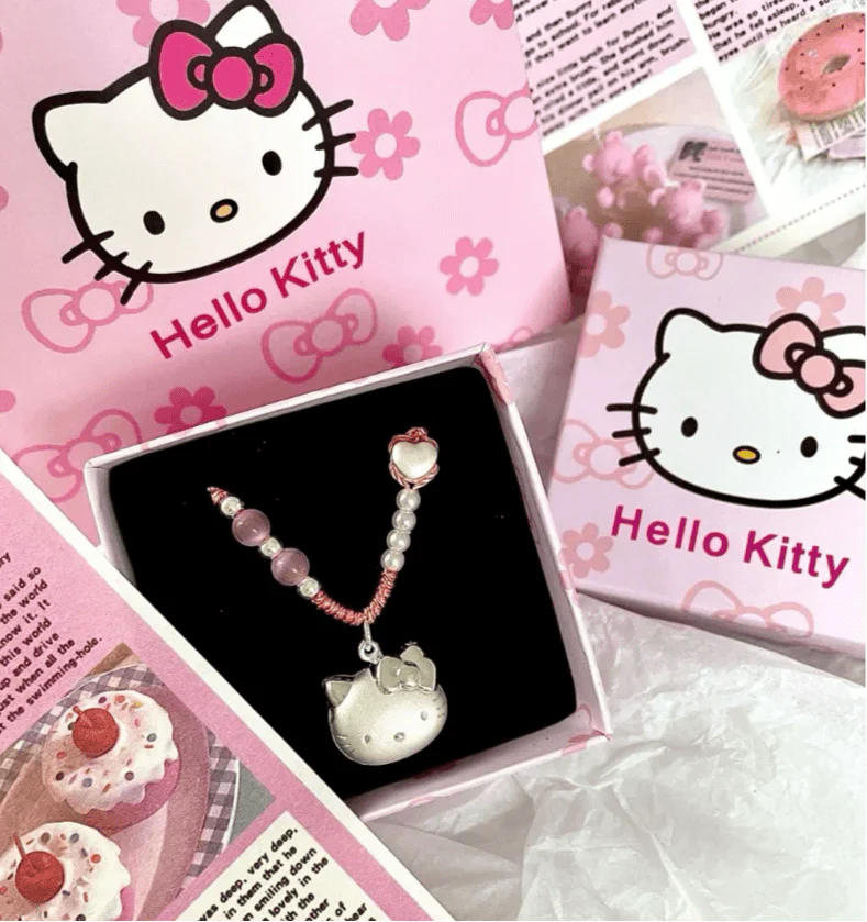 HelloKitty Silver Charmsilver Necklace - Blind Box Mall