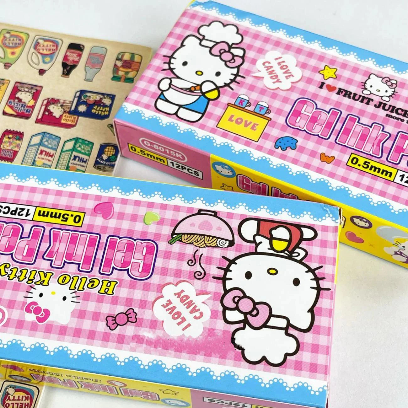 Hello Kitty Gell Pens Set (12 Pcs)