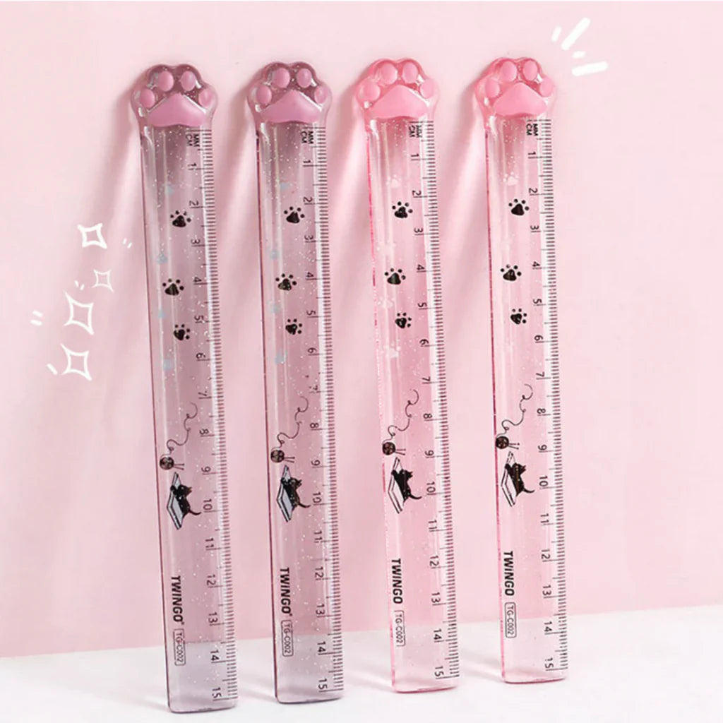 Glitter Cat Paw Ruler
