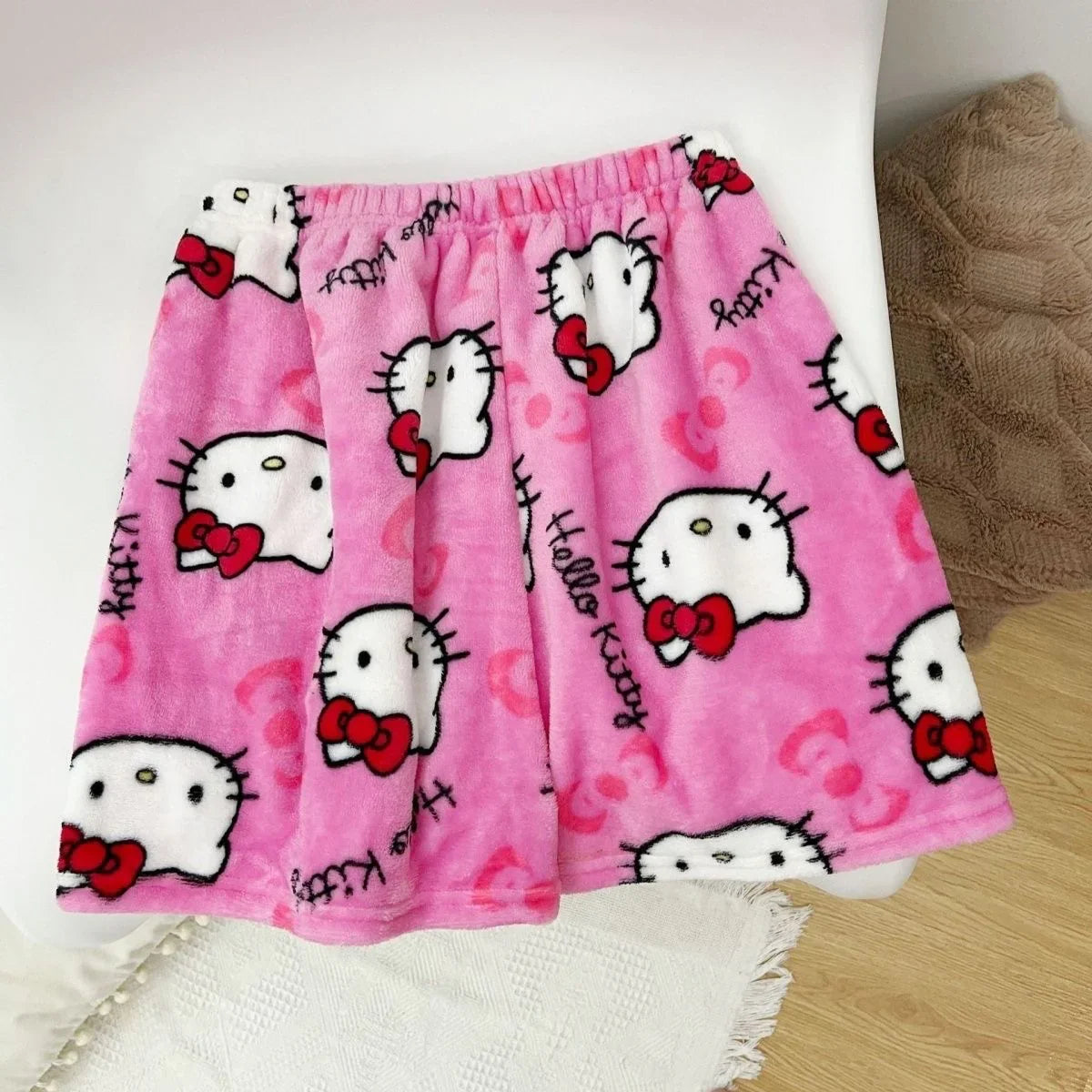 Hello Kitty Fluffy Pyjama Shorts - Blind Box Mall
