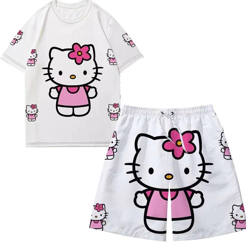 Hello Kitty Shirt+Shorts Set - Blind Box Mall