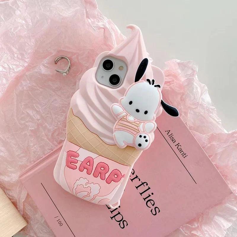 Pochacco/Hello Kitty Ice Cream Phone Case - Blind Box Mall