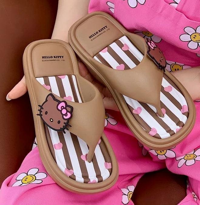 Tanned Hello Kitty Flip-flop Slippers - Blind Box Mall