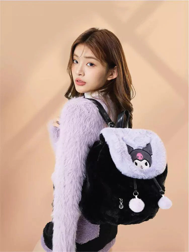 Sanrio Fluffy Backpack - Blind Box Mall