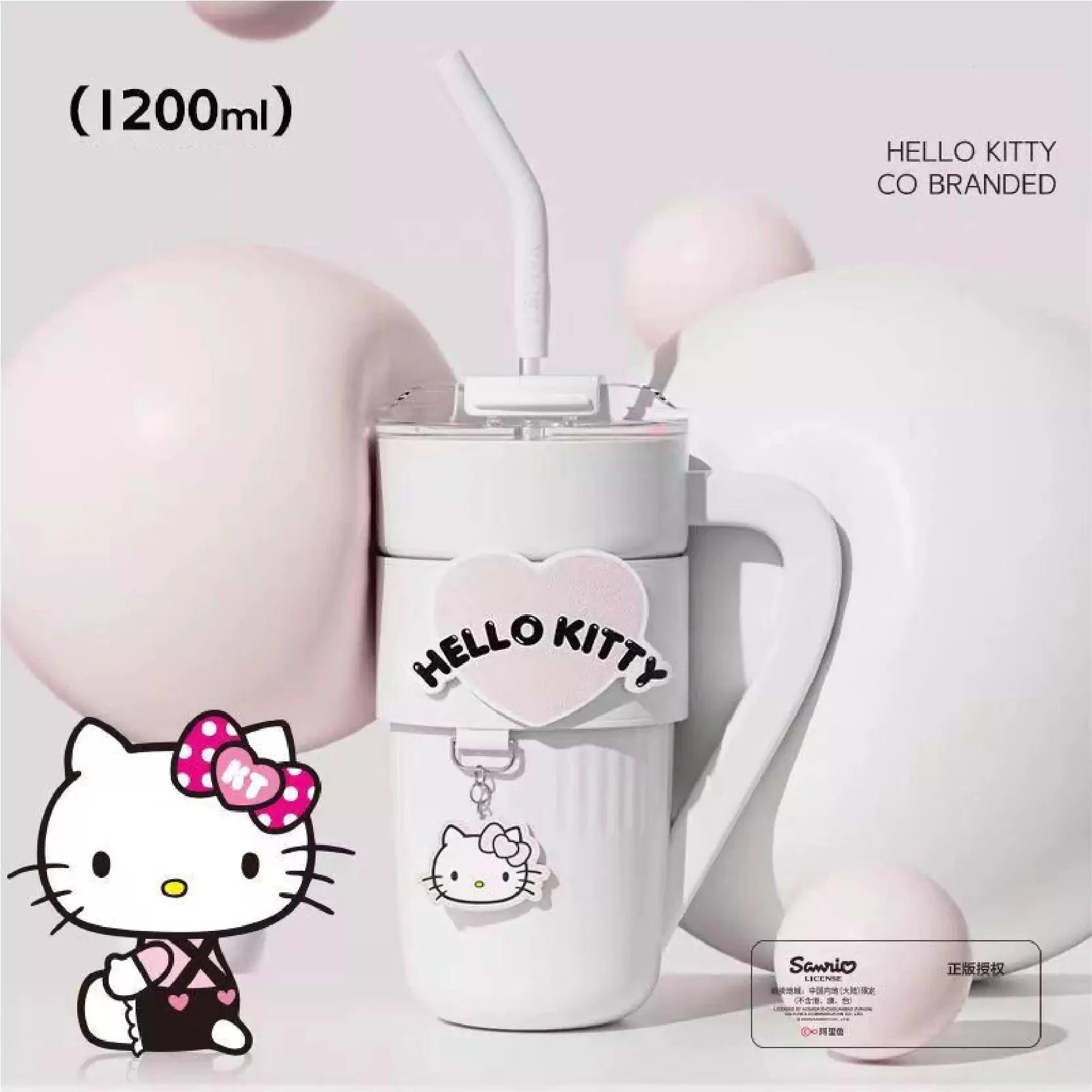 Sanrio Heart Sleeve Leak-proof Tumbler 40 Oz - Blind Box Mall