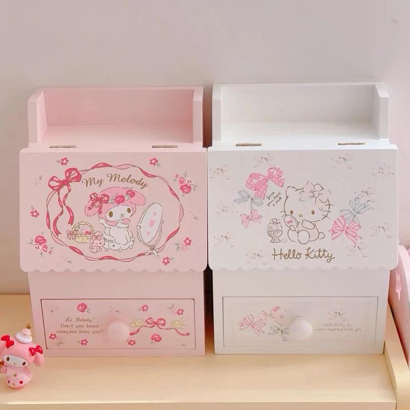 Sanrio Wooden Drawer With Mirror Inside - Blind Box Mall