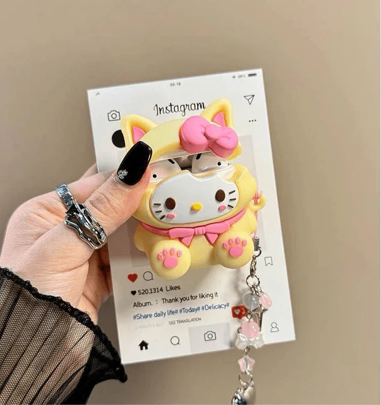 HelloKitty Cute Airpods Case With Charm - Blind Box Mall