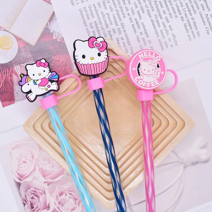 Hello Kitty Straw Toppers Set - Blind Box Mall
