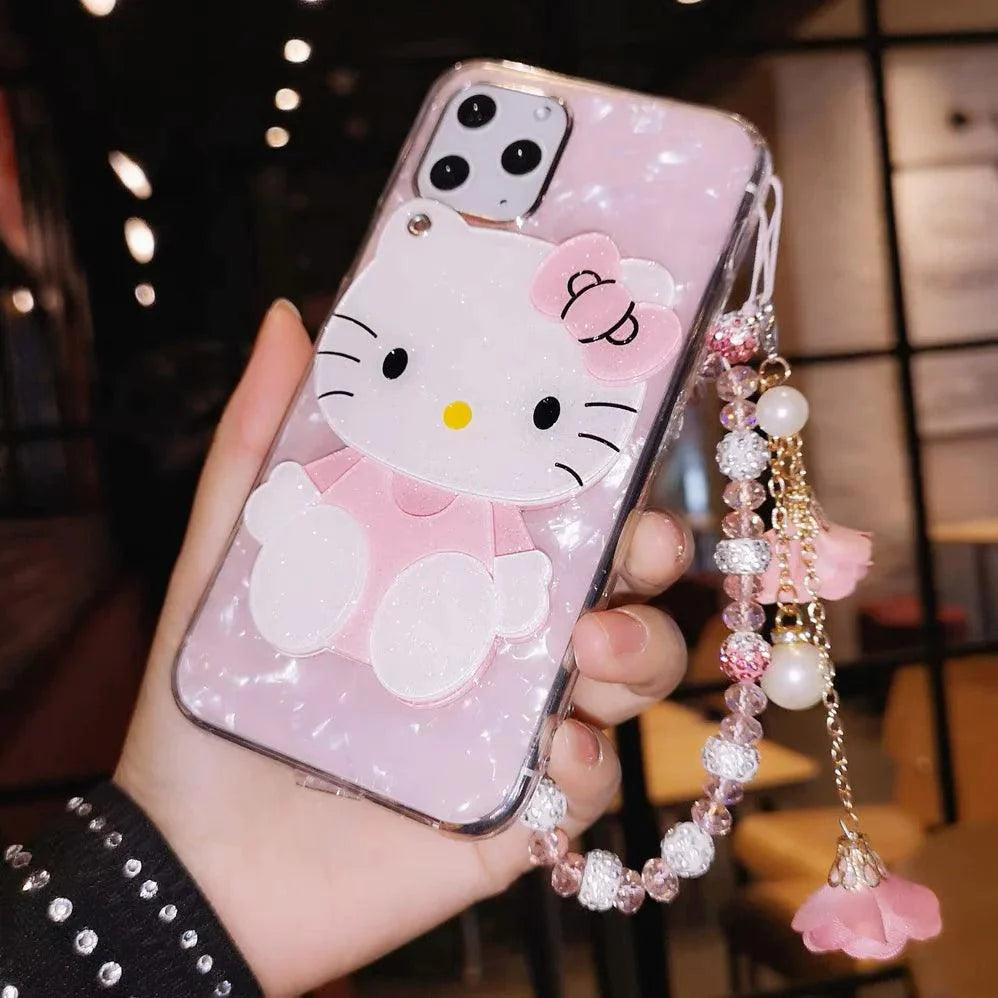 HelloKitty Shell Phone Case With Phone Charm