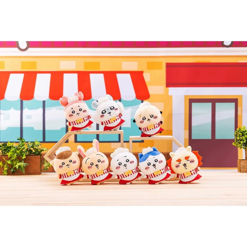 ✨ Chiikawa Café Crew Mini Charm ✨11cm Mini Plush Keychain – Adorable Anime Collectible - Blind Box Mall