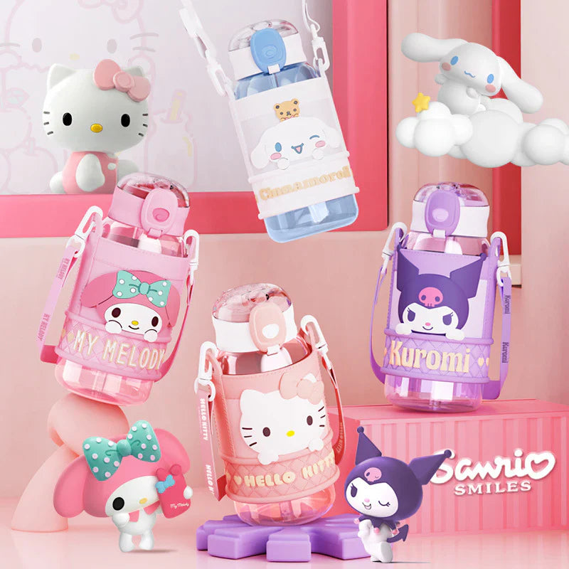 Sanrio Character Tritan Water Bottle with Leak-Proof Lid - Blind Box Mall