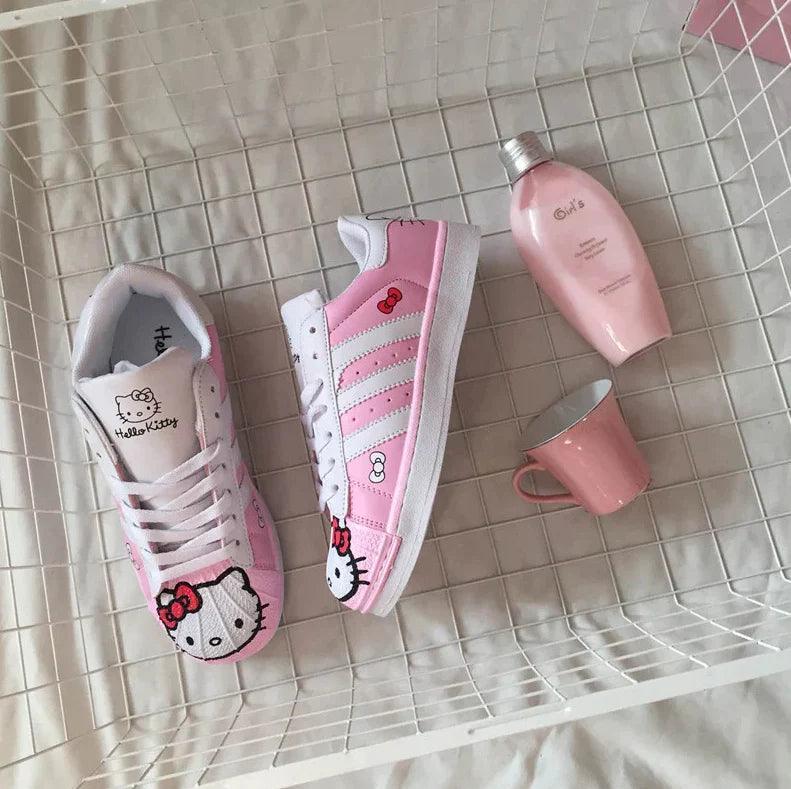 Cinnamoroll & Hello Kitty Kawaii Face Sneakers - Blind Box Mall