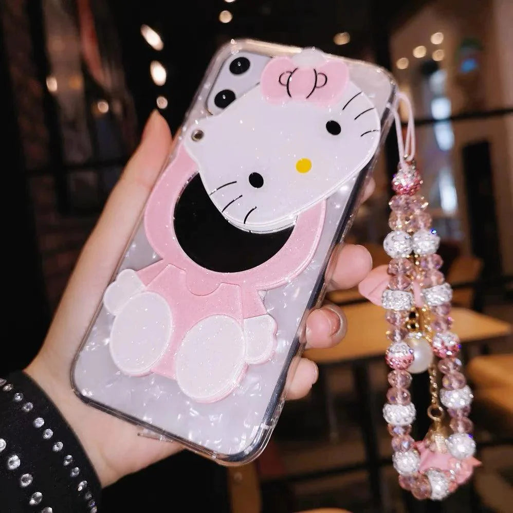 HelloKitty Shell Phone Case With Phone Charm
