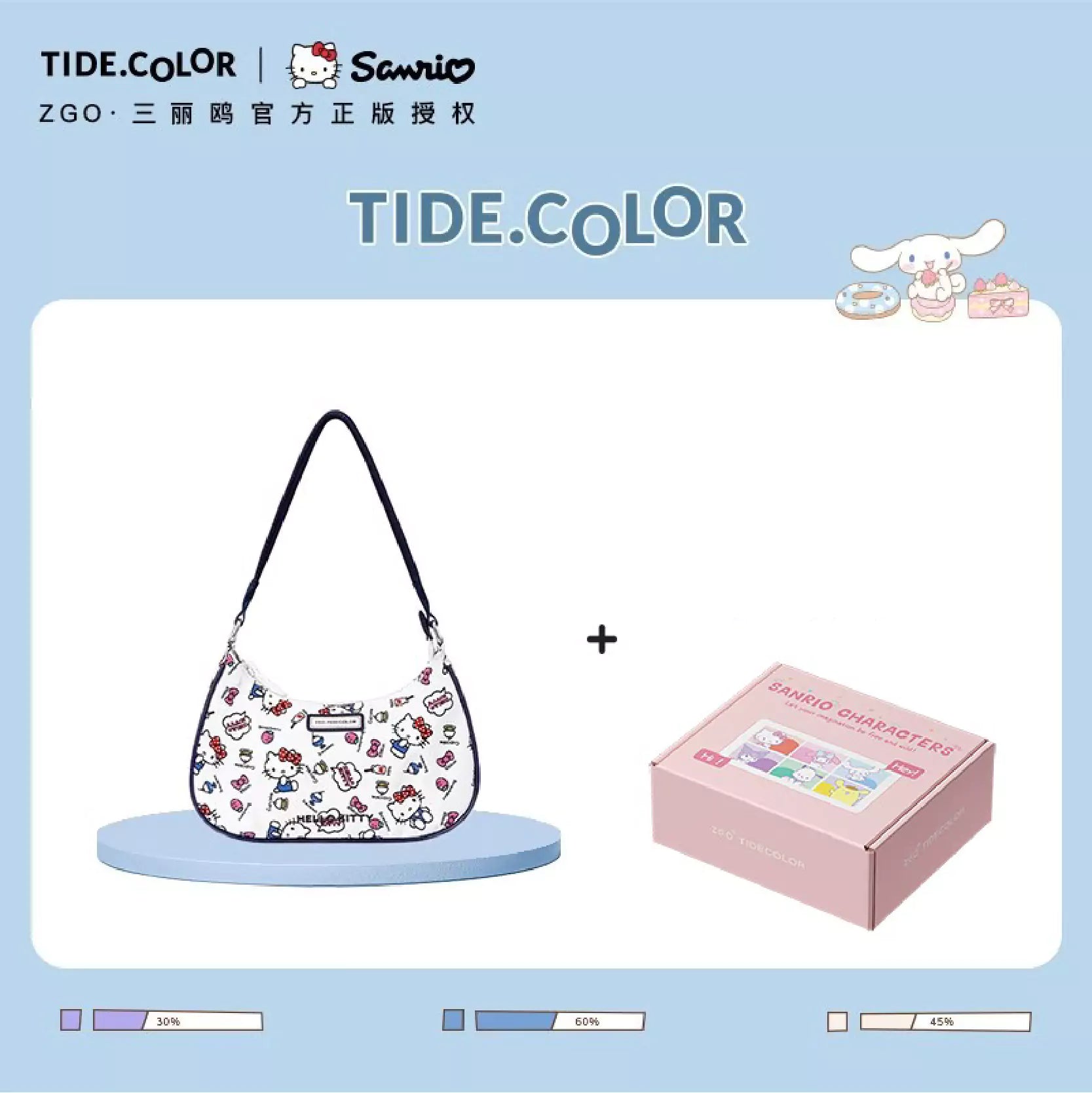 Sanrio Y2K Nylon Shoulder Bag With Gift Box - Blind Box Mall