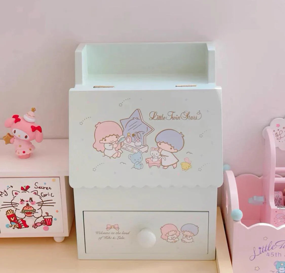 Sanrio Wooden Drawer With Mirror Inside - Blind Box Mall