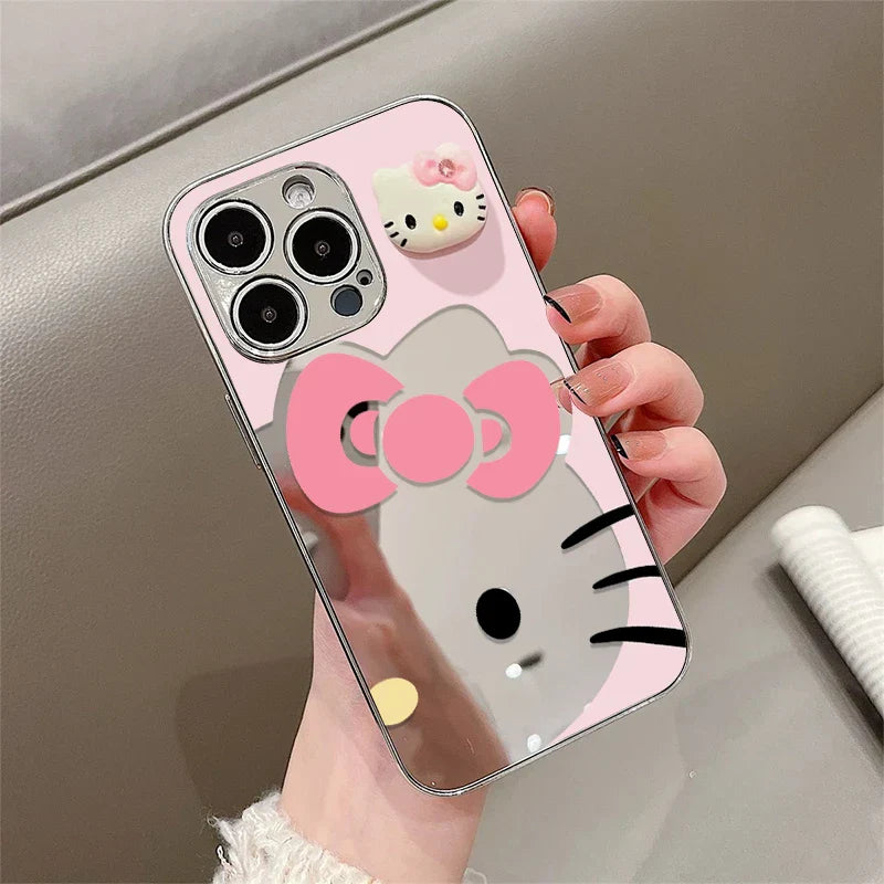 Hello Kitty Mirror Face Phone Case - Blind Box Mall