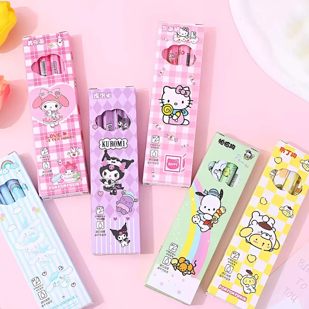 Sanrio Characters Black Gel Ink Pens Set