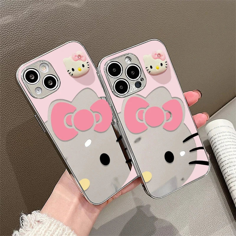 Hello Kitty Mirror Face Phone Case - Blind Box Mall