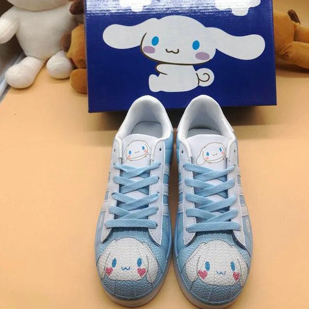 Cinnamoroll & Hello Kitty Kawaii Face Sneakers - Blind Box Mall