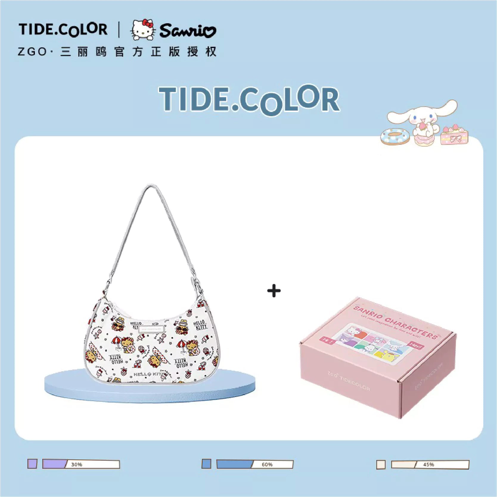 Sanrio Y2K Nylon Shoulder Bag With Gift Box - Blind Box Mall