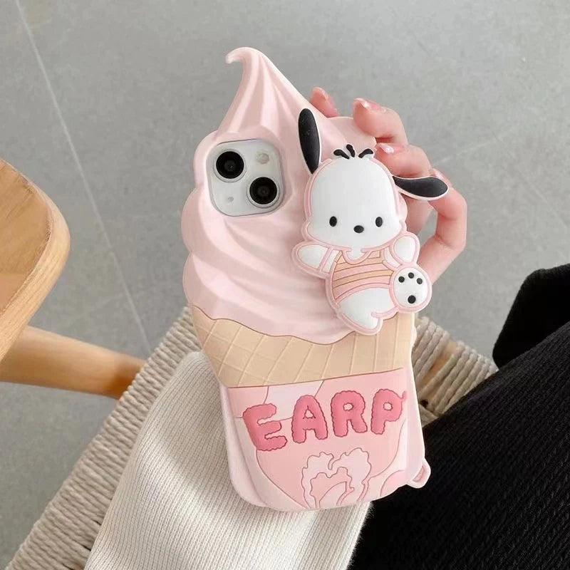 Pochacco/Hello Kitty Ice Cream Phone Case - Blind Box Mall