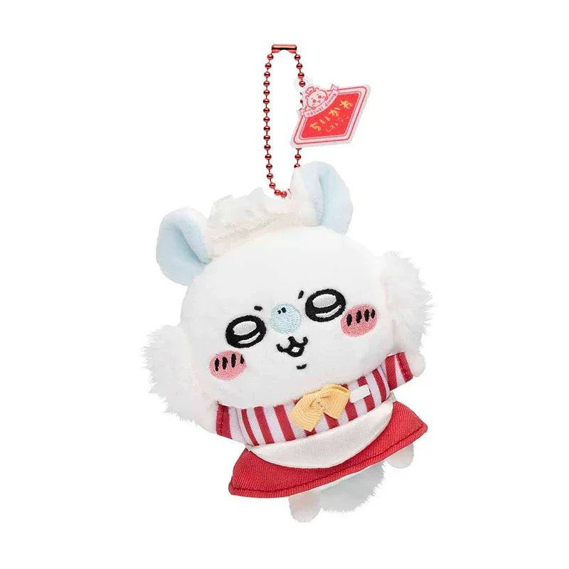 ✨ Chiikawa Café Crew Mini Charm ✨11cm Mini Plush Keychain – Adorable Anime Collectible - Blind Box Mall
