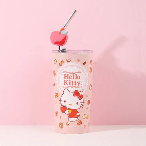 Sanrio Stainless Steel Tumblers with Lid and Straw