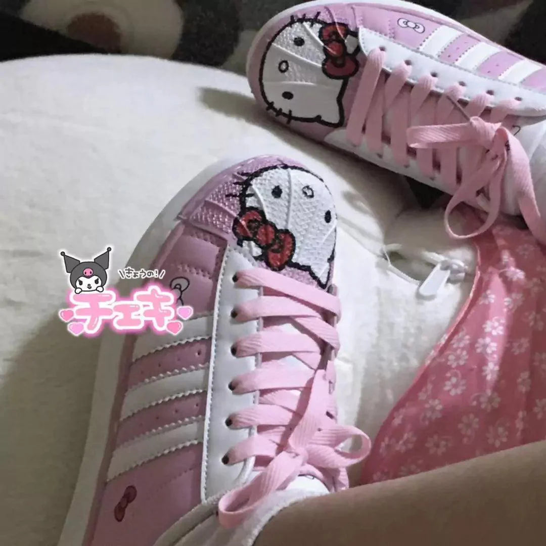 Cinnamoroll & Hello Kitty Kawaii Face Sneakers - Blind Box Mall