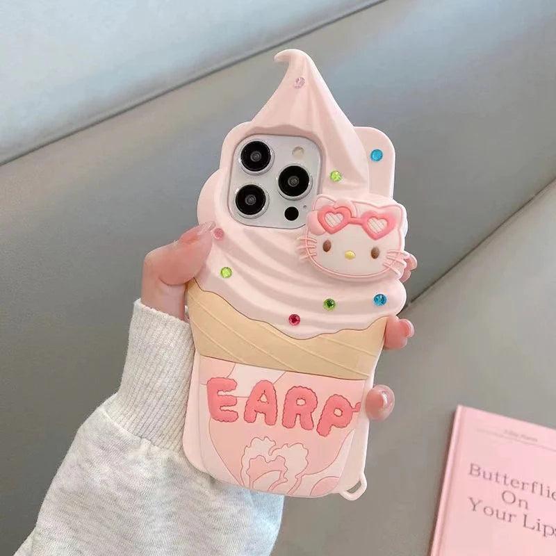 Pochacco/Hello Kitty Ice Cream Phone Case - Blind Box Mall