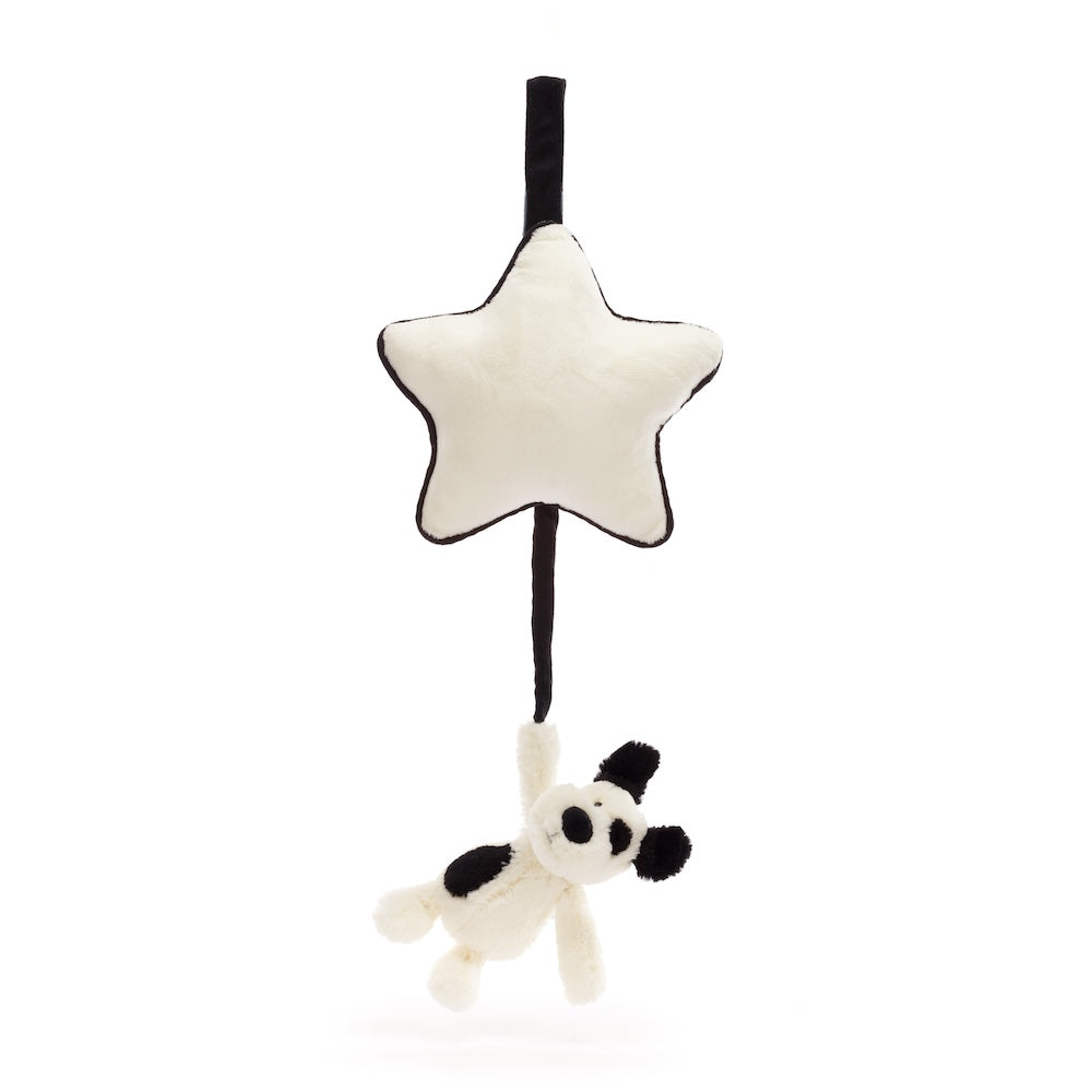 Jellycat Bashful Black & Cream Puppy Musical Pull - Blind Box Mall