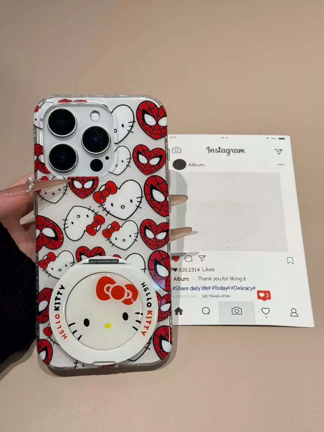 Hellokitty Spiderman Cute Phone Case - Blind Box Mall