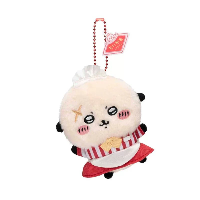 ✨ Chiikawa Café Crew Mini Charm ✨11cm Mini Plush Keychain – Adorable Anime Collectible - Blind Box Mall