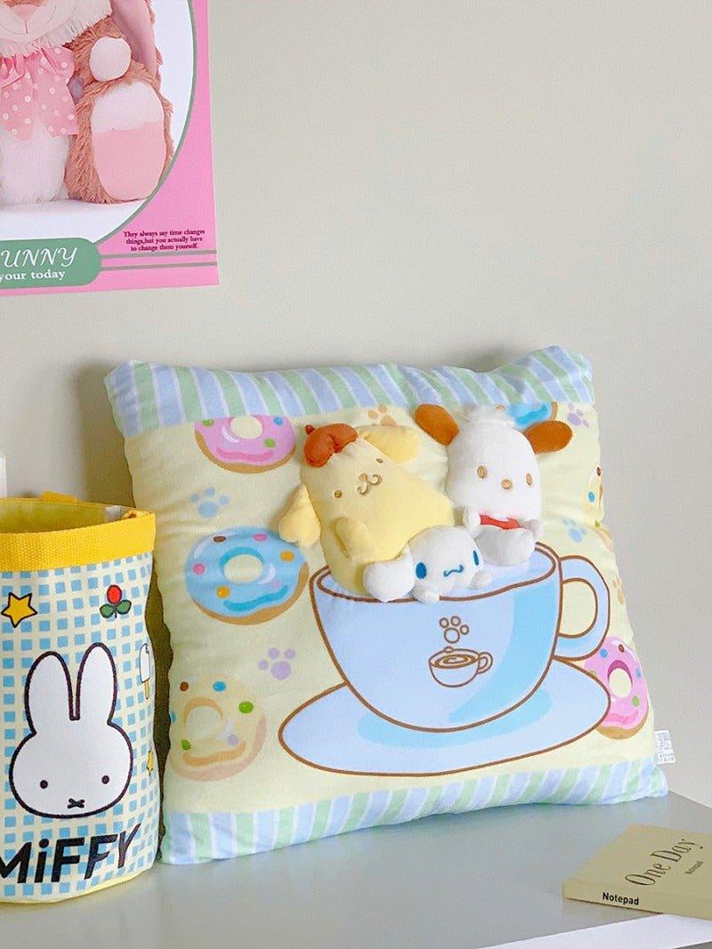 Sanrio 3D Puppy Coffee Cup Plush Pillow