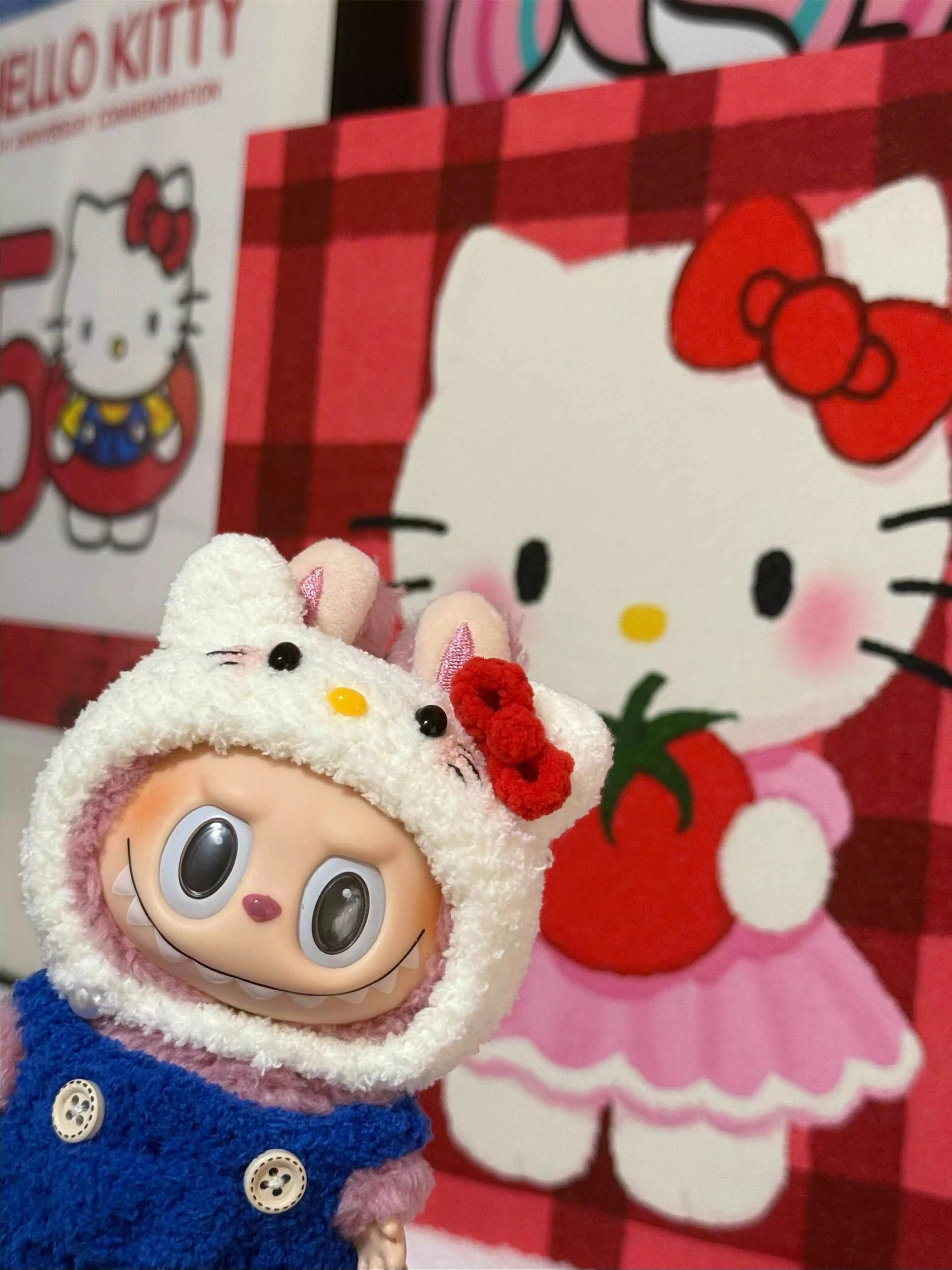 Hello Kitty Handmade Knitted Outfit for Labubu - Blind Box Mall