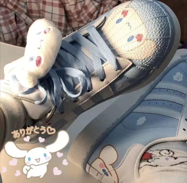 Cinnamoroll & Hello Kitty Kawaii Face Sneakers - Blind Box Mall