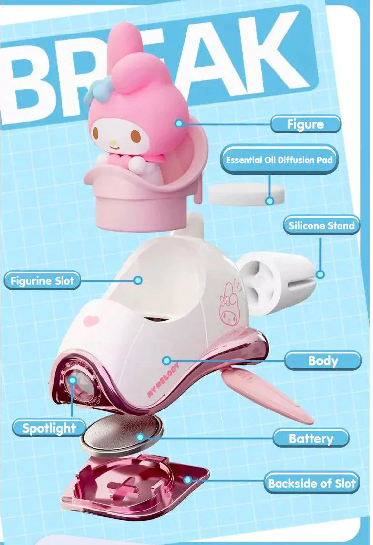 Sanrio Spaceship Car Air Freshener - Blind Box Mall