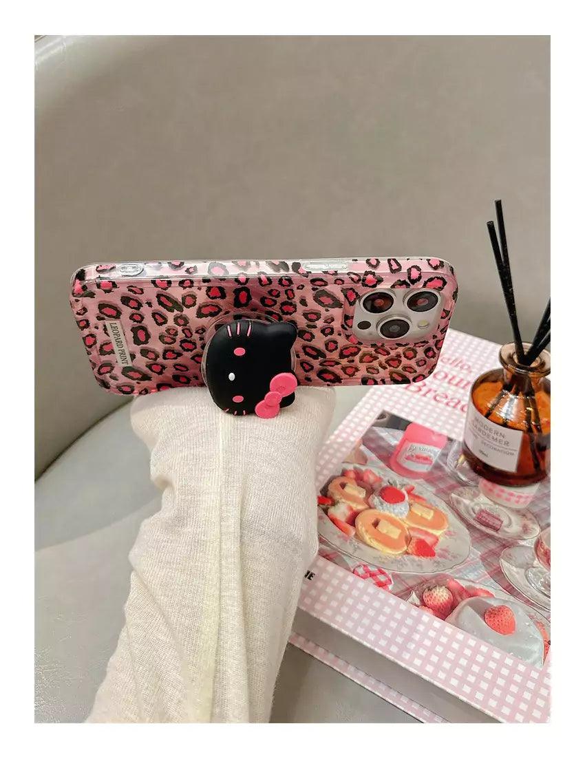 HelloKitty Leopard Phone Case and Pop Socket - Blind Box Mall