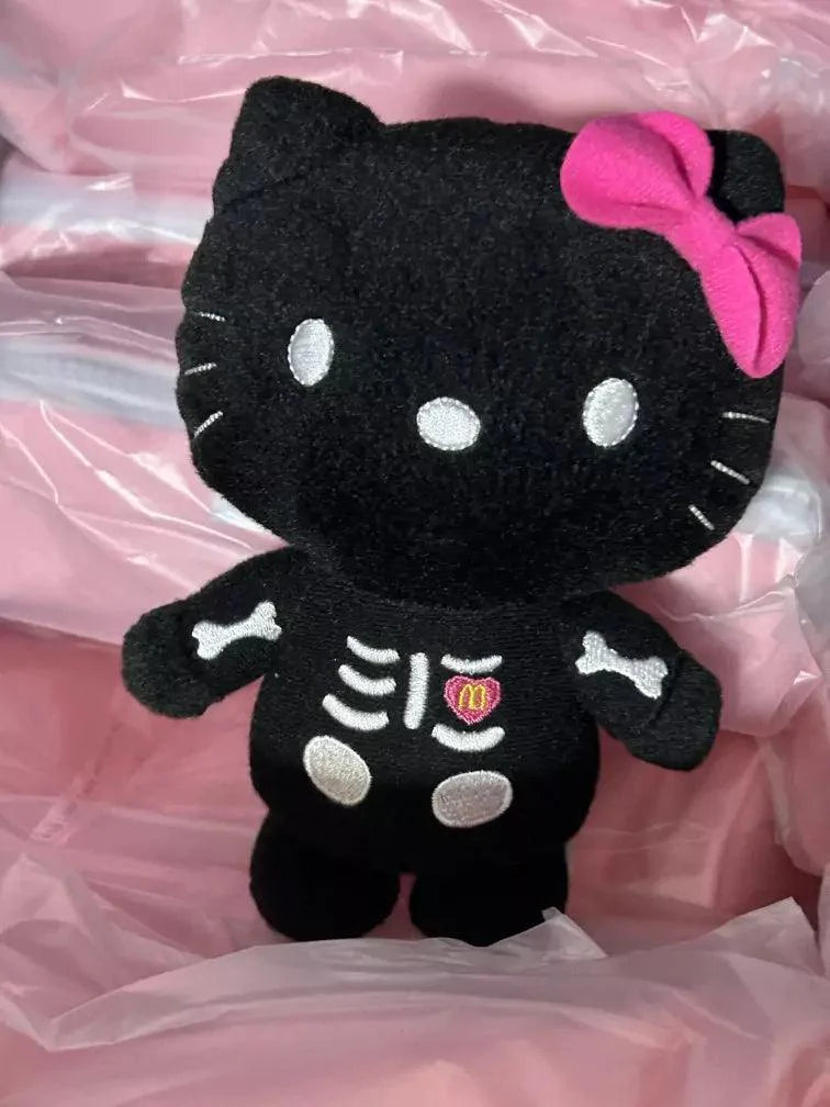 Black Kitty Skeleton Plushie KeyChain - Blind Box Mall