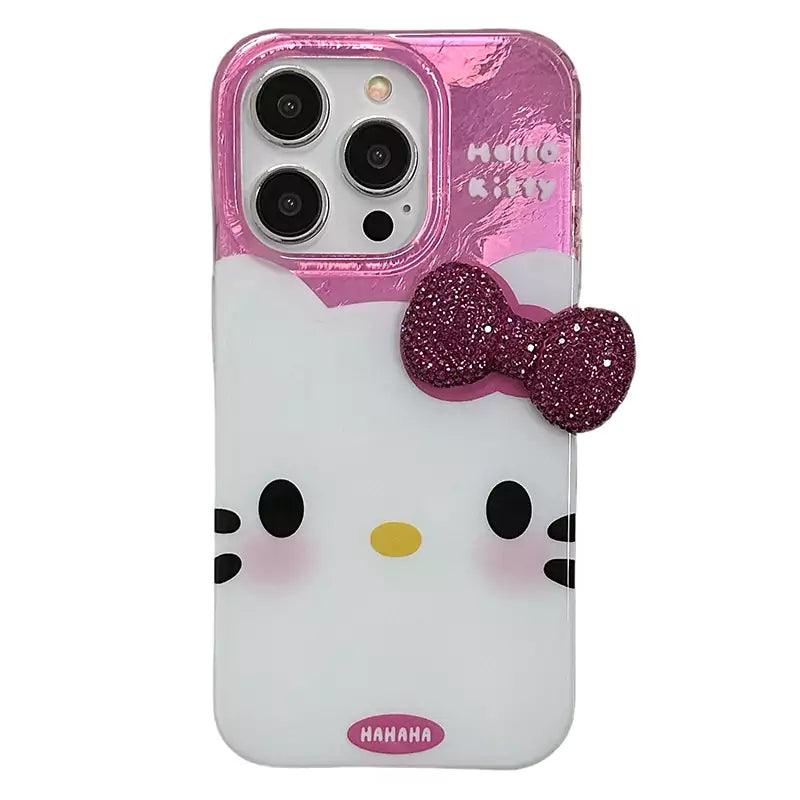 HelloKitty Shimmering Phone Case with Bow - Blind Box Mall