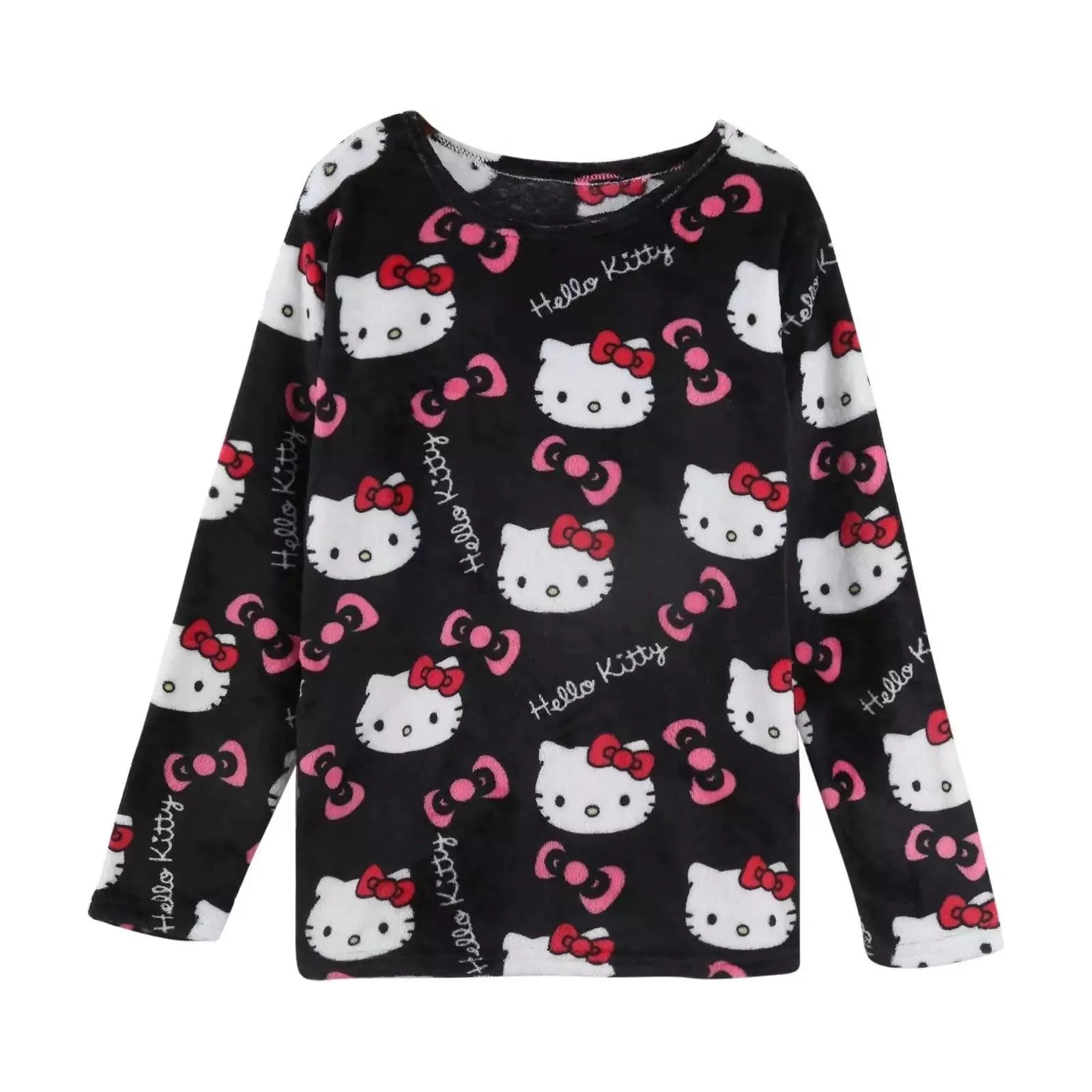 Hello Kitty Fuzzy Long Sleeve Top - Blind Box Mall