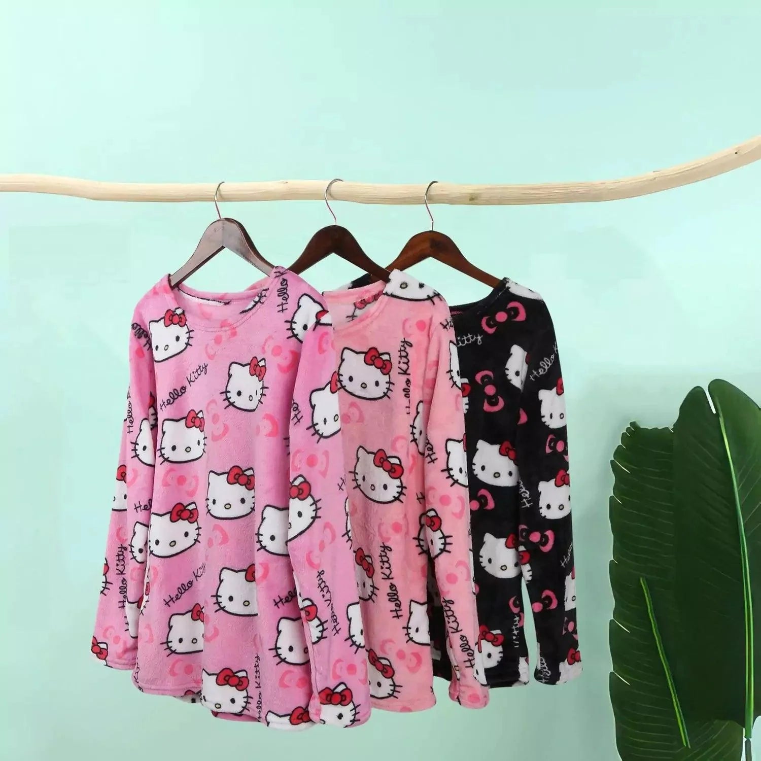 Hello Kitty Fuzzy Long Sleeve Top - Blind Box Mall